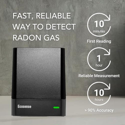 Ecosense EQ100 EcoQube Digital Radon Detector – Close-up Detail
