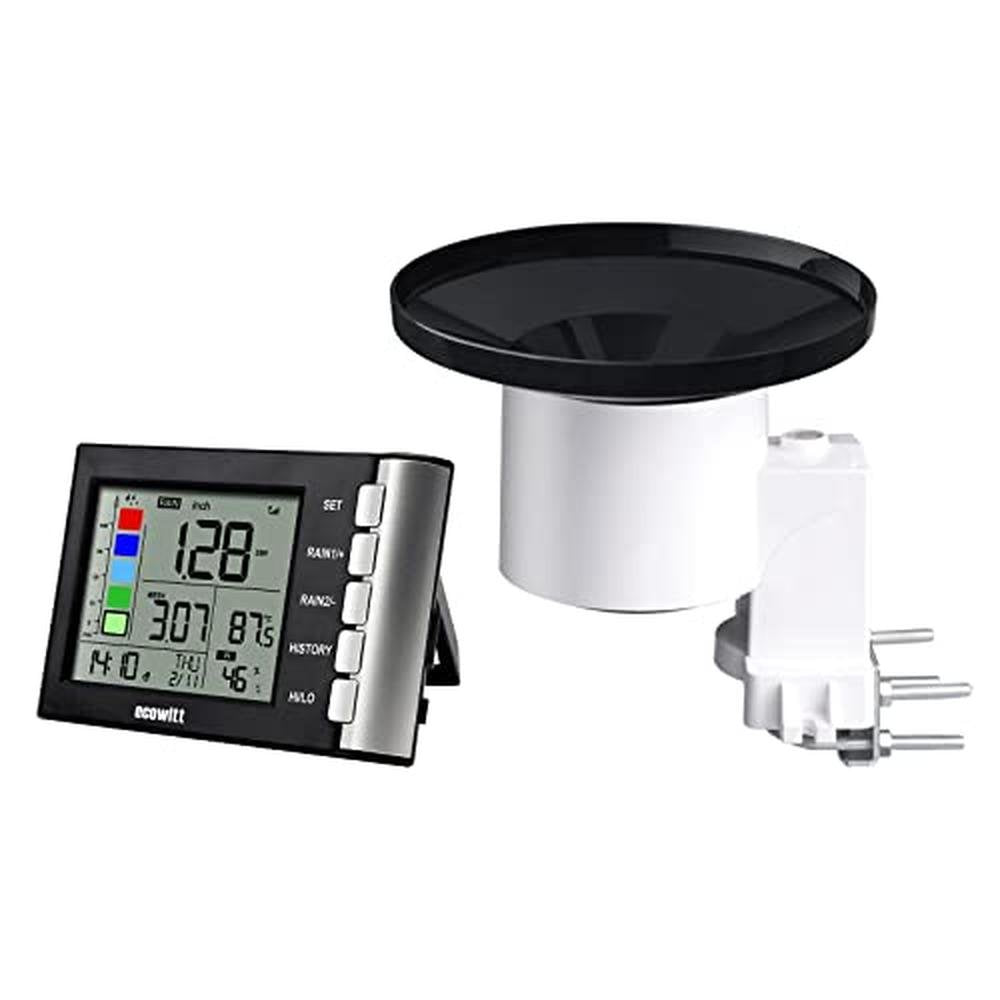 ECOWITT WH5360B: Wireless Rain Gauge High-Precision Digital – Front View