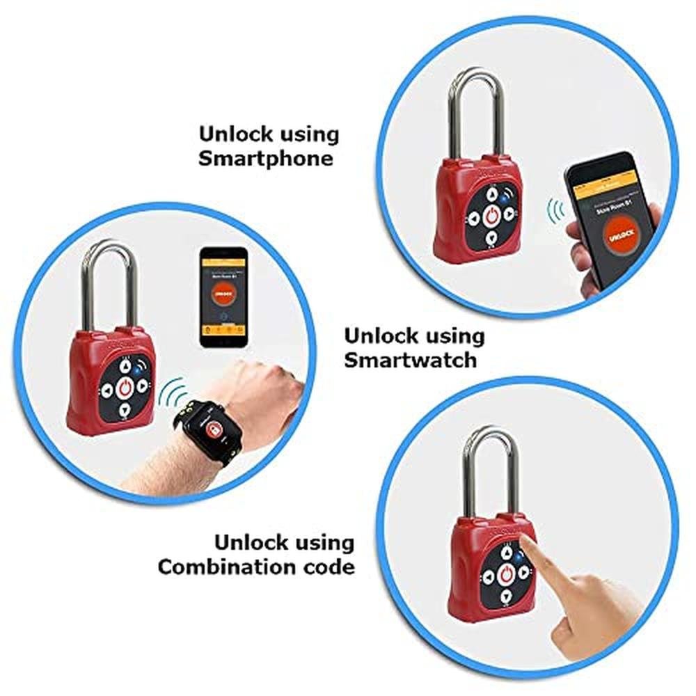 eGeeTouch Smart Mini Padlock: eGeeTouch Red Single – Close-up Detail
