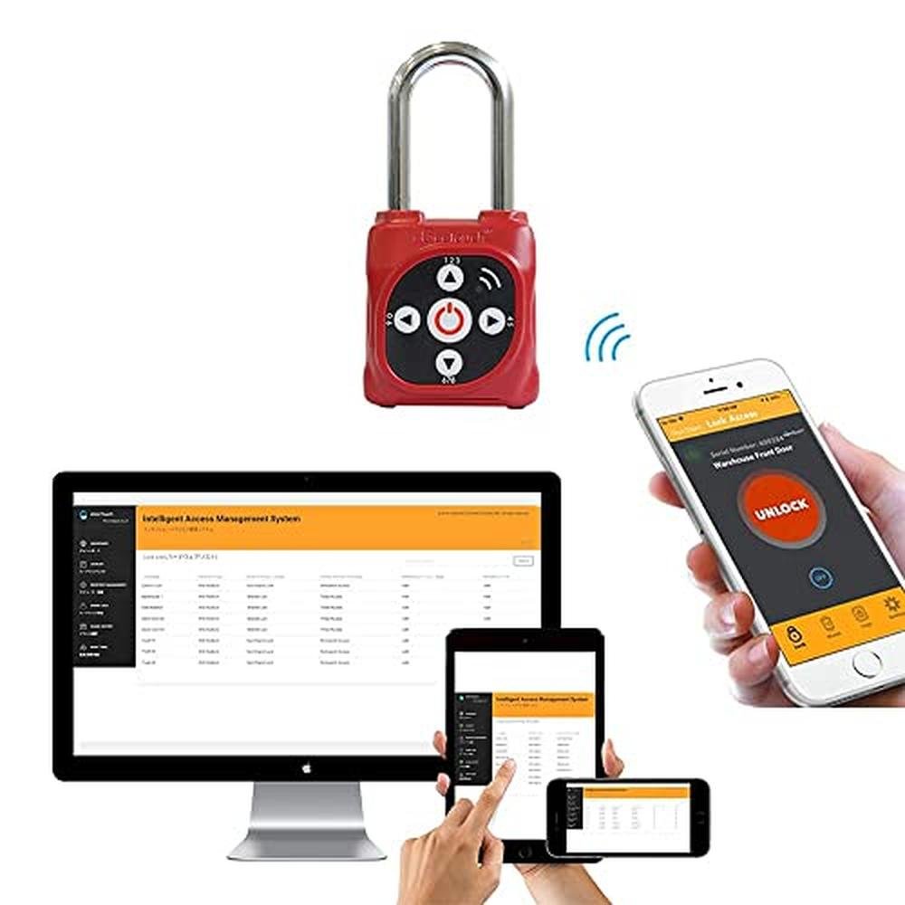 eGeeTouch Smart Mini Padlock: eGeeTouch Red Single – In Use