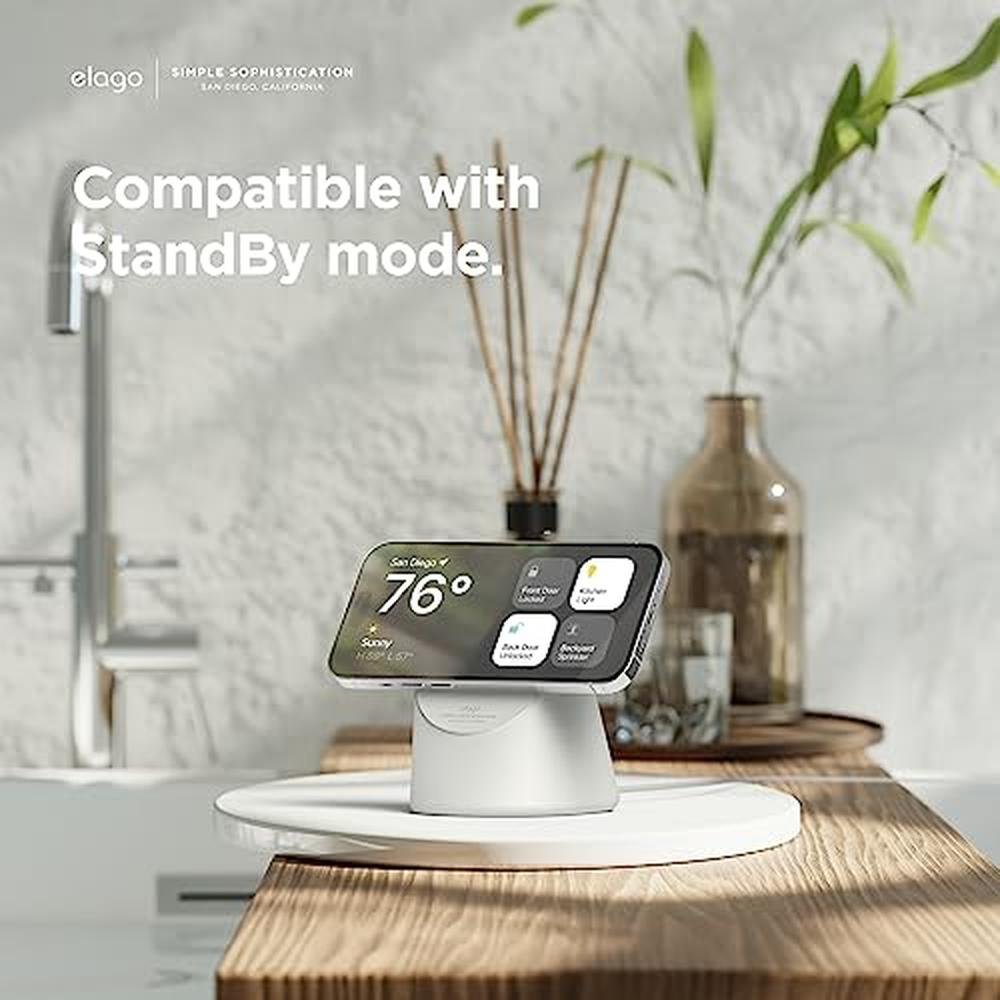 elago MS1 Charging Stand Compatible with MagSafe Charger – Side View