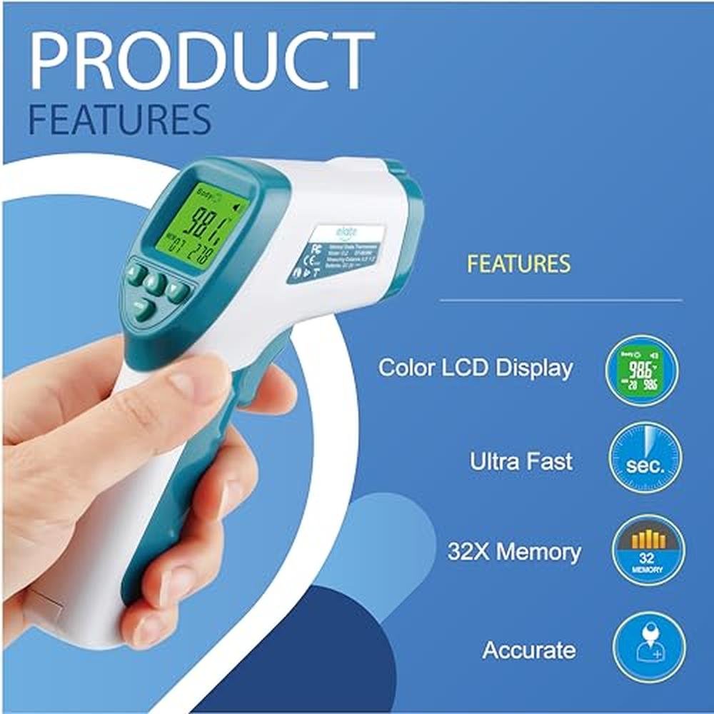 Elate Forehead Thermometer: Elate Baby Thermometer for – Side View