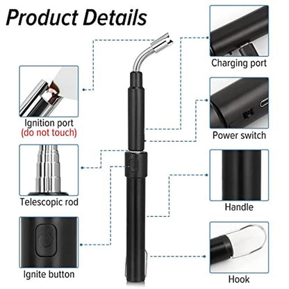 Electric Lighter: Electric Arc Flexible Neck Long Lighter – Close-up Detail