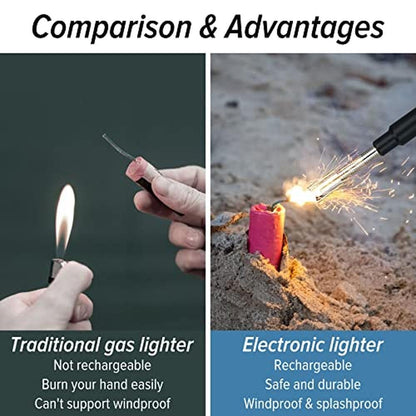 Electric Lighter: Electric Arc Flexible Neck Long Lighter – In Use