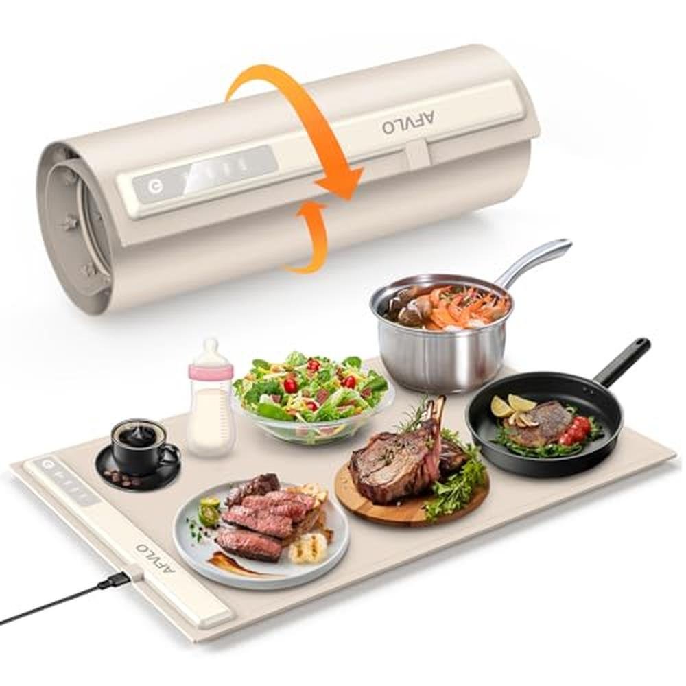 Food Mat: Electric Food Warming Mat with Adjustable – Front View