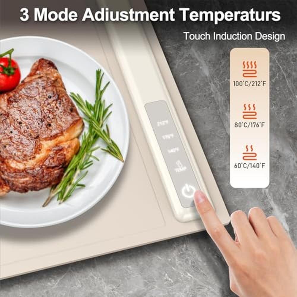 Food Mat: Electric Food Warming Mat with Adjustable – Side View