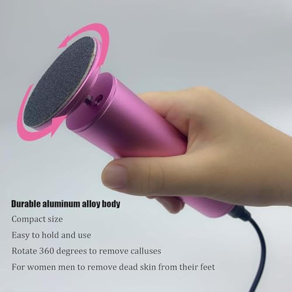 Electric Foot Callus Remover: Professional Adjustable Speed – Side View