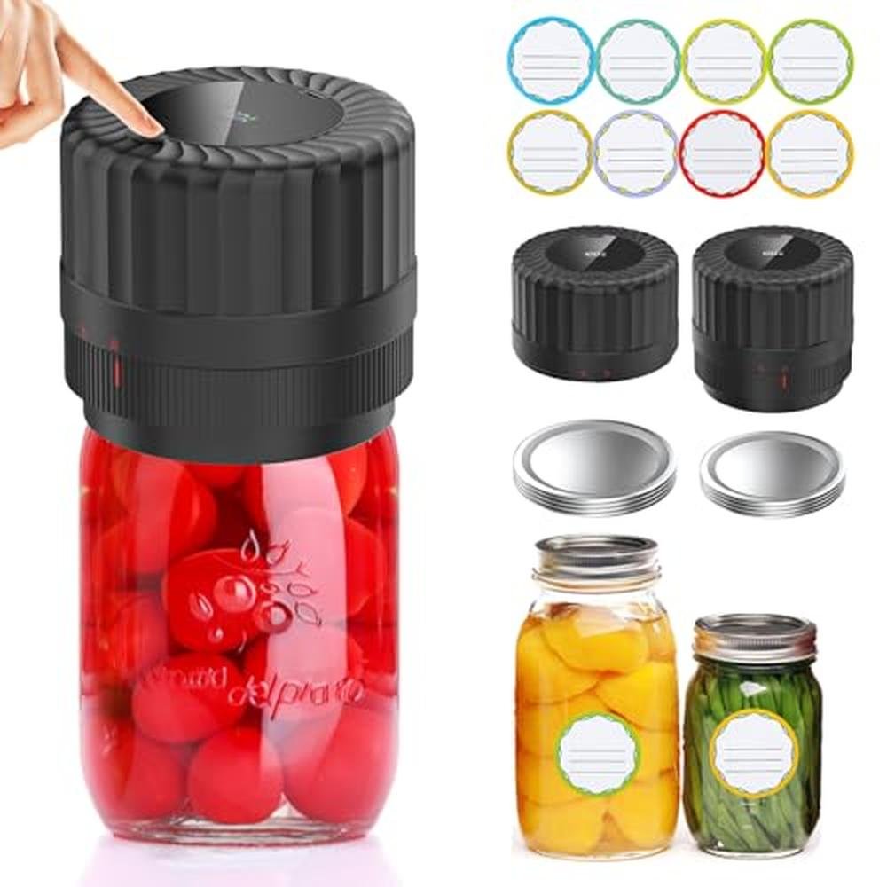 Mason Jar Vacuum Sealer: HUIJUTCHEN Auto Electric Cordless – Front View