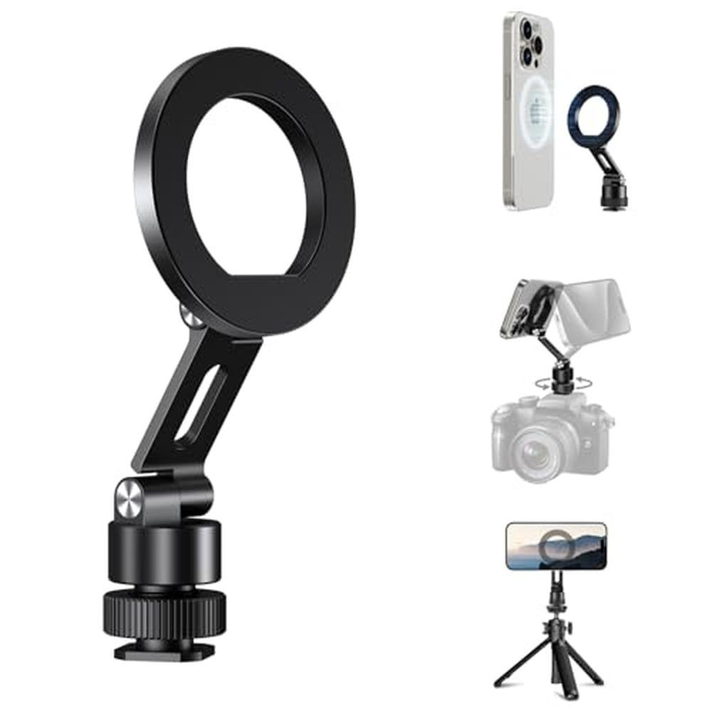 Phone Mount: Elitehood Aluminum Magnetic Camera Phone Mount – Front View