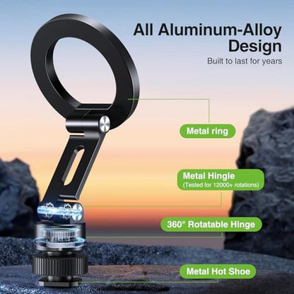 Phone Mount: Elitehood Aluminum Magnetic Camera Phone Mount – Side View