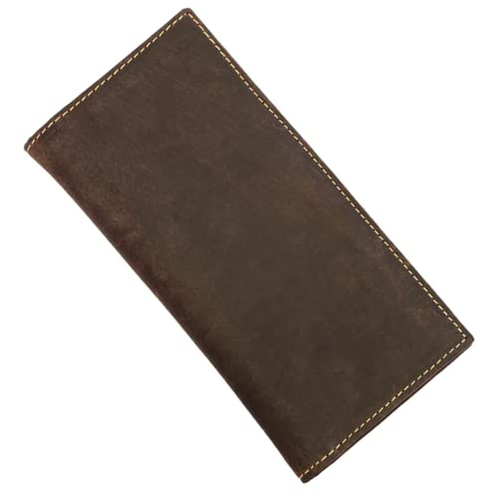 ELIZO Men's Genuine Leather Long Wallet – In Use