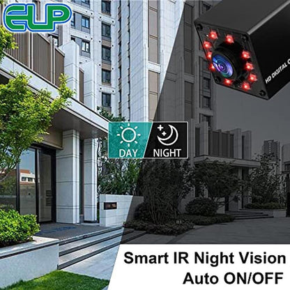 ELP 1080P Night Vision USB Camera with Wide Angle Fisheye – Side View