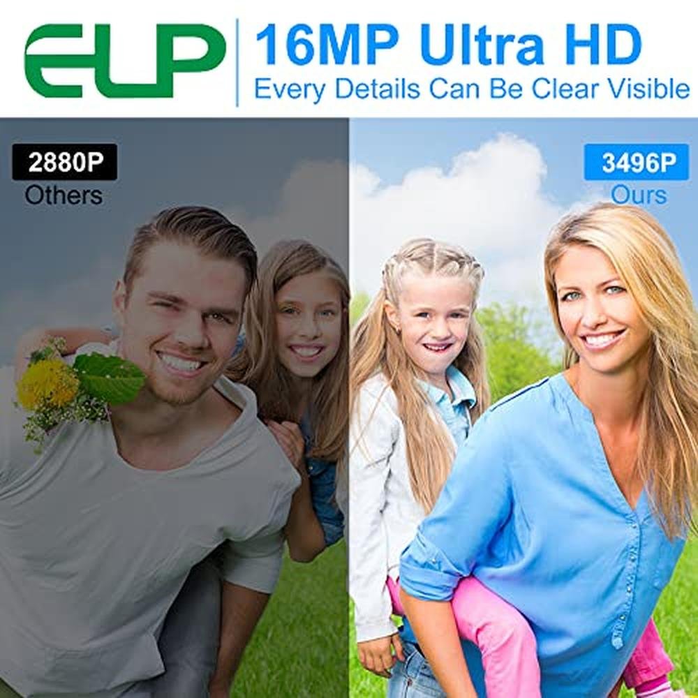 Camera ELP: ELP 16MP Wide Angle USB Camera – Side View