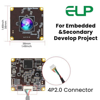 ELP 5MP Global Shutter 50fps USB Camera Module – In Use