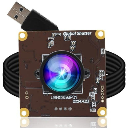 Camera ELP: ELP 5MP Global Shutter 50fps USB Camera Module – Front View