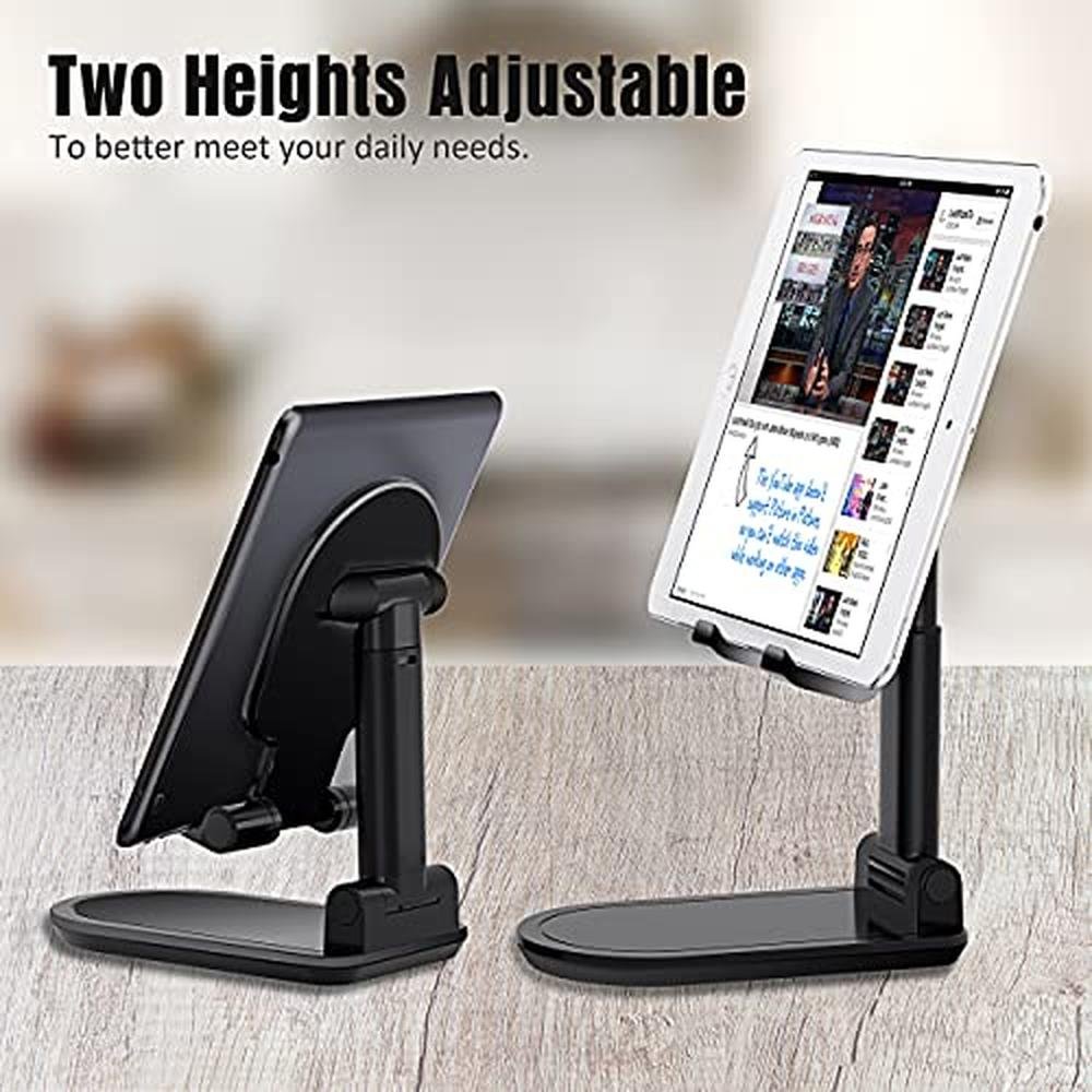 ELV Adjustable: Premium Cell Phone Stand Foldable Portable – Side View