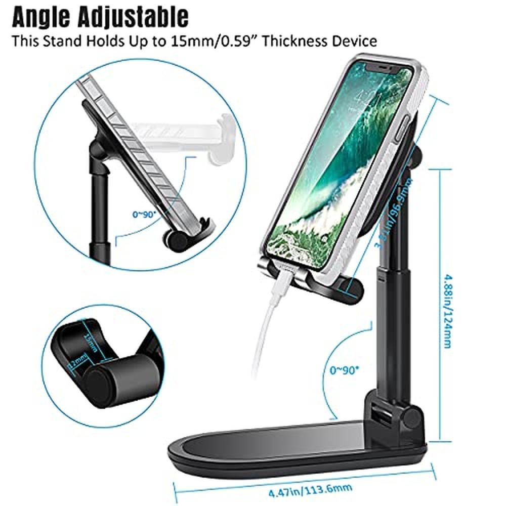 ELV Adjustable: Premium Cell Phone Stand Foldable Portable – Close-up Detail