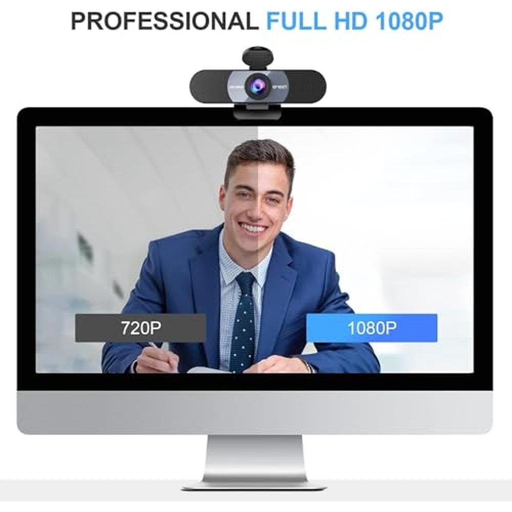 Webcam Camera: EMEET C960 1080P HD Web Camera with – Side View