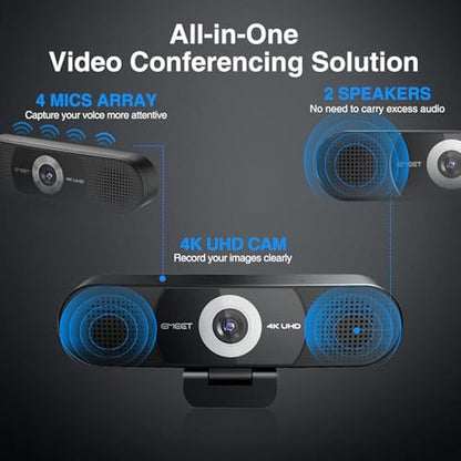 Webcam EMEET: EMEET C980 PRO 3-in-1 4K Webcam with – Side View