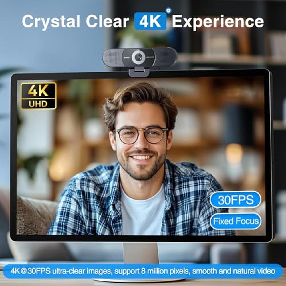 Webcam EMEET: EMEET C980 PRO 3-in-1 4K Webcam with – Close-up Detail