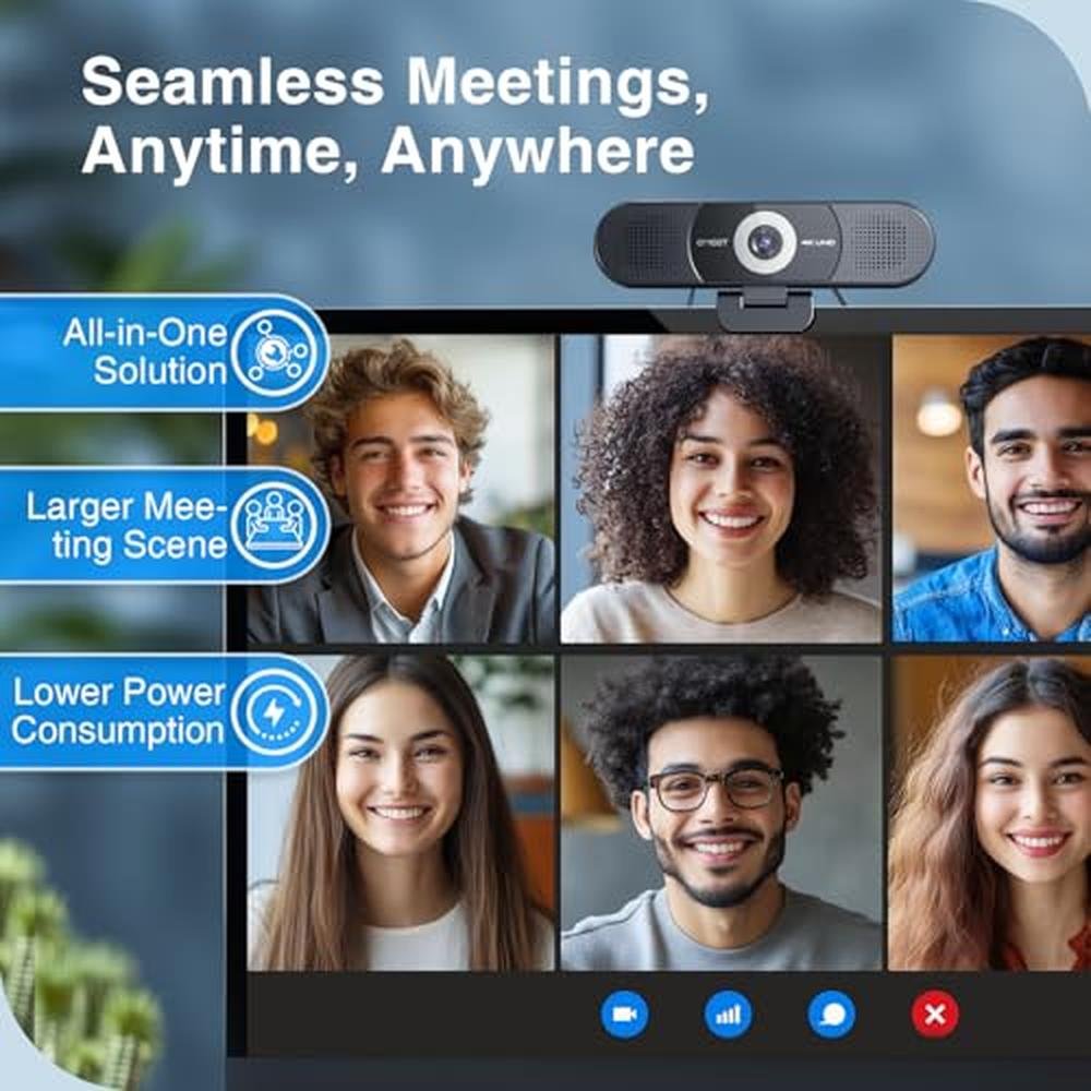 Webcam EMEET: EMEET C980 PRO 3-in-1 4K Webcam with – In Use