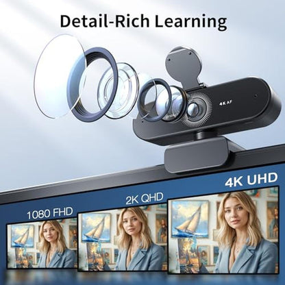 EMEET Nova 4K Webcam for PC: Ultra 4K HD PDAF Autofocus – Side View