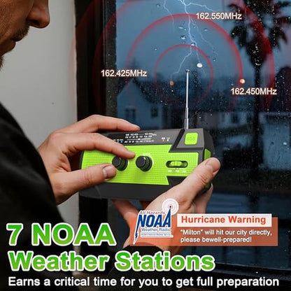 Emergency Crank Radio: MD-090P 14800mWh Solar Hand Crank – Close-up Detail