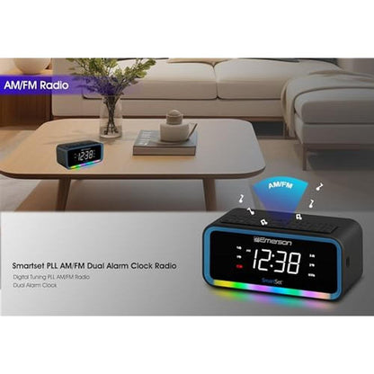 Emerson CKS1401 Smartset AM/FM Dual Alarm Clock Radio with – Close-up Detail