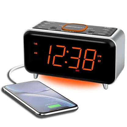 Emerson CKS1521 SmartSet Bluetooth Dual Alarm Clock Radio – Front View