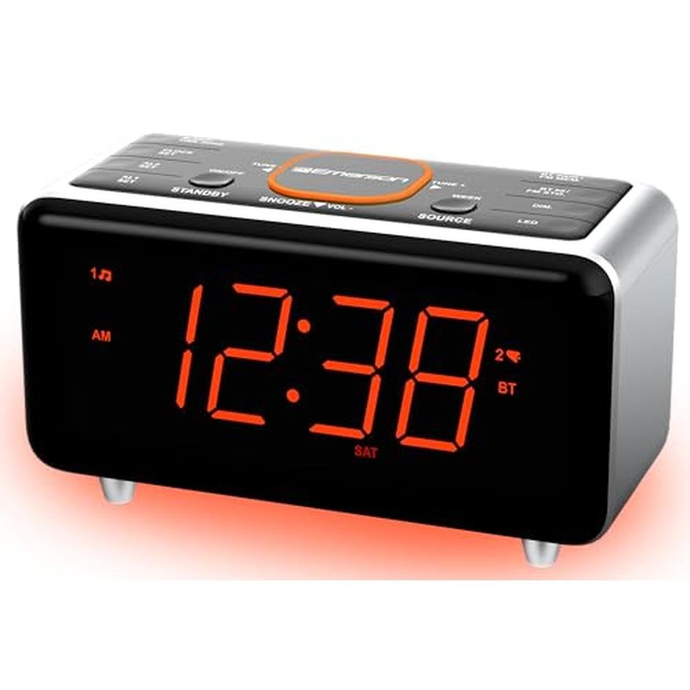 Emerson CKS1521 SmartSet Bluetooth Dual Alarm Clock Radio – Close-up Detail