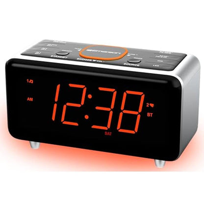 Emerson CKS1521 SmartSet Bluetooth Dual Alarm Clock Radio – Close-up Detail