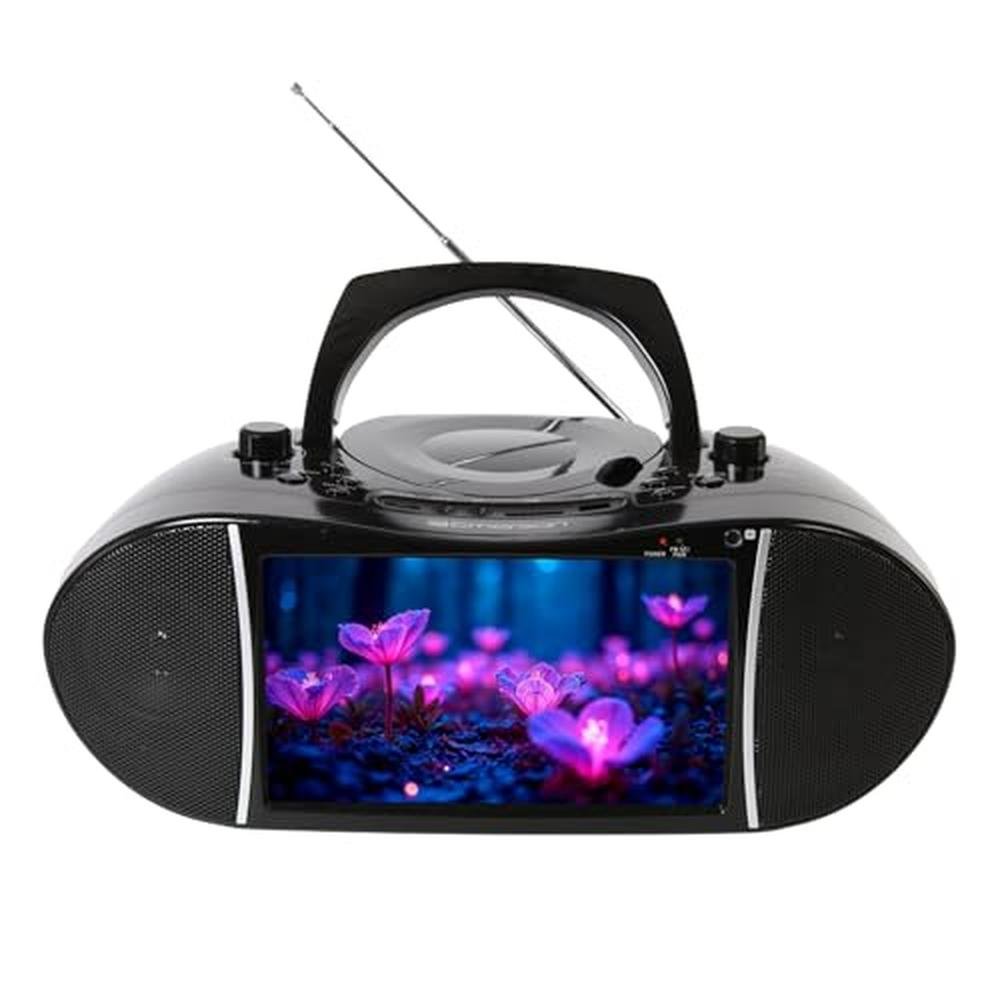 Emerson EDL-2901 9" Portable TV & DVD Multimedia Boombox – Front View