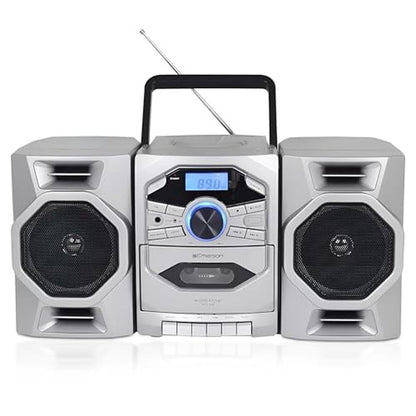 Emerson Portable CD Player Boombox with Cassette Player – Front View