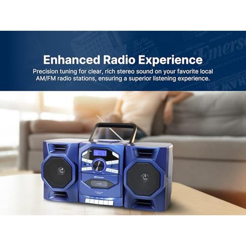 Emerson Portable CD Player Boombox with Cassette Player – Close-up Detail