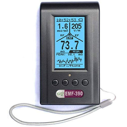EMF Meter: Advanced GQ EMF-390 Multi-Field Electromagnetic – Front View