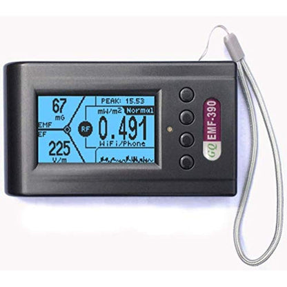 EMF Meter: Advanced GQ EMF-390 Multi-Field Electromagnetic – Side View
