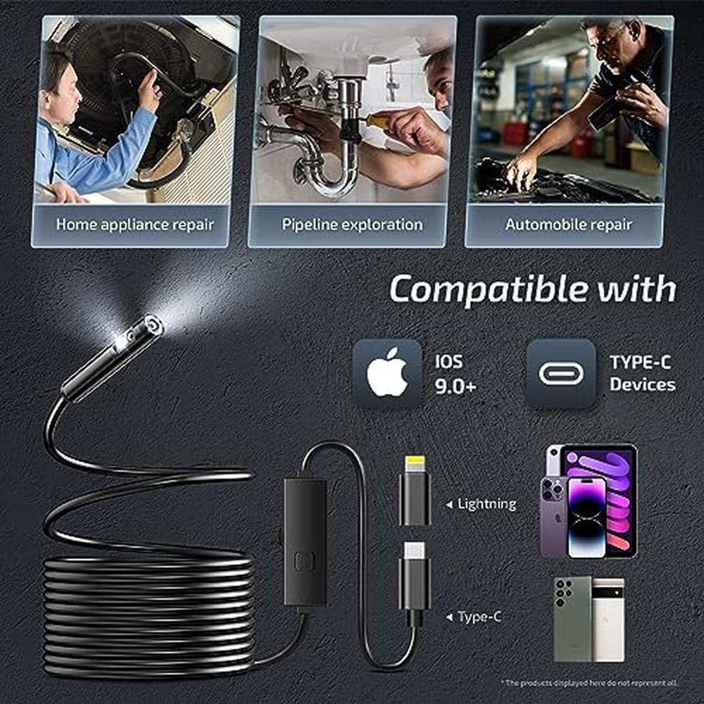 Camera Endoscope: USA Warehouse Endoscope Camera with Light – Close-up Detail