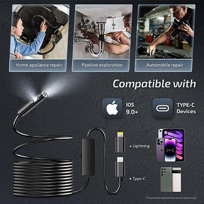 Camera Endoscope: USA Warehouse Endoscope Camera with Light – Close-up Detail