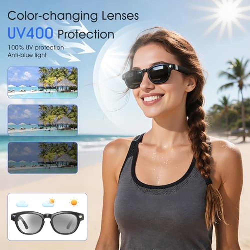 Glasses EpochTec: EpochTec 8MP Camera Glasses AI Smart – In Use