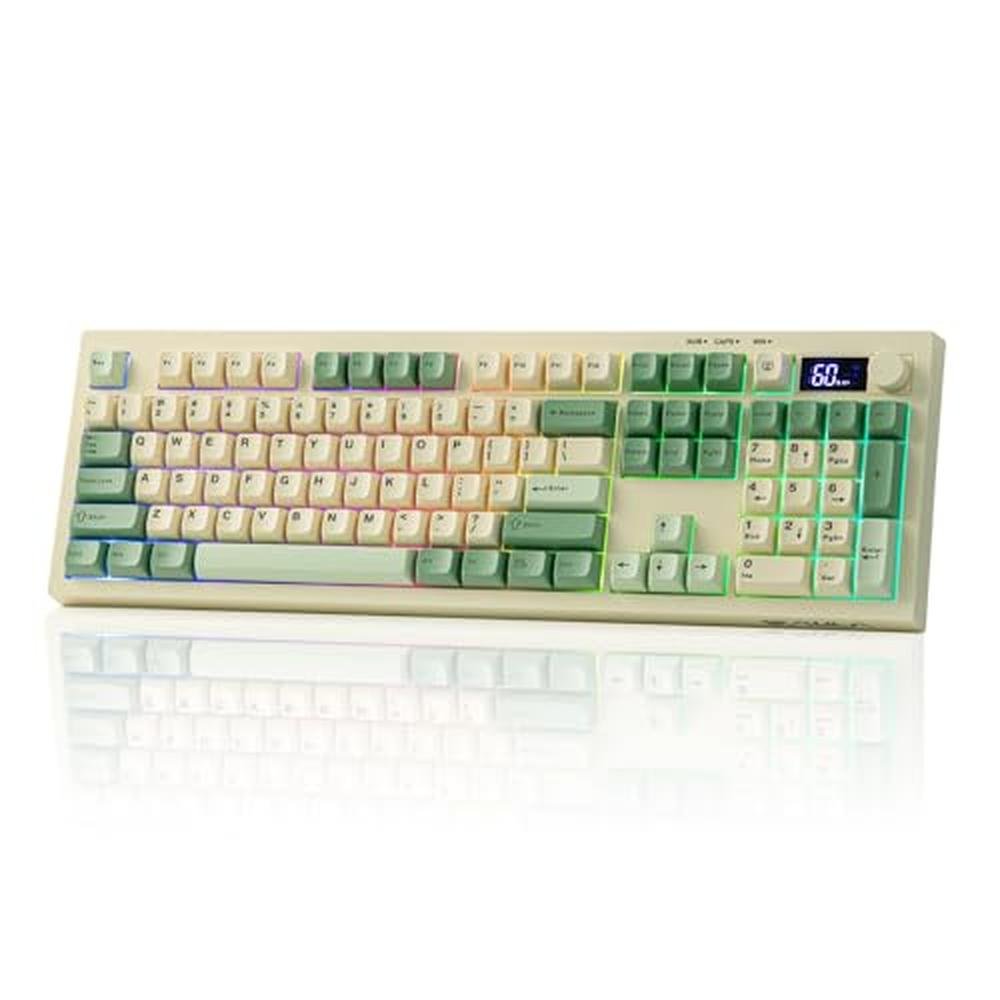 Keyboard Yellow: EPOMAKER Aula S102 PRO Membrane Gaming – Front View