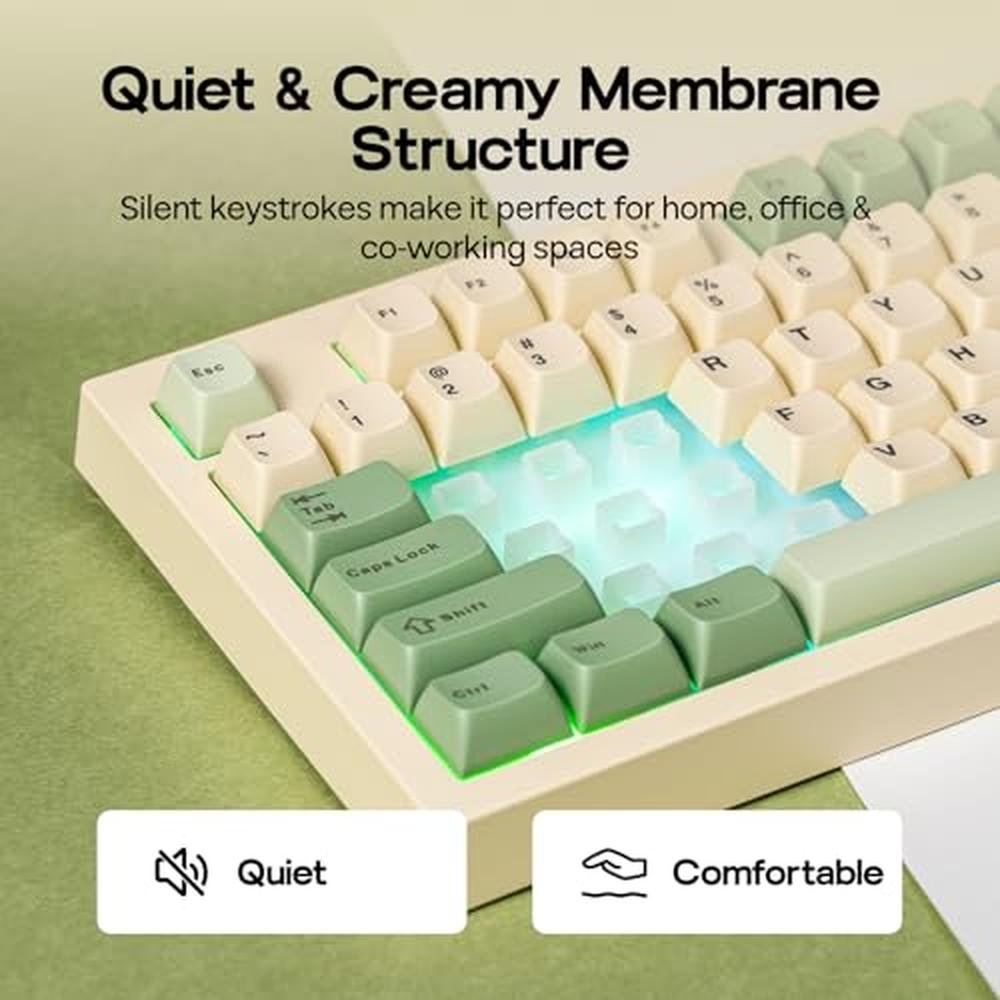Keyboard Yellow: EPOMAKER Aula S102 PRO Membrane Gaming – In Use