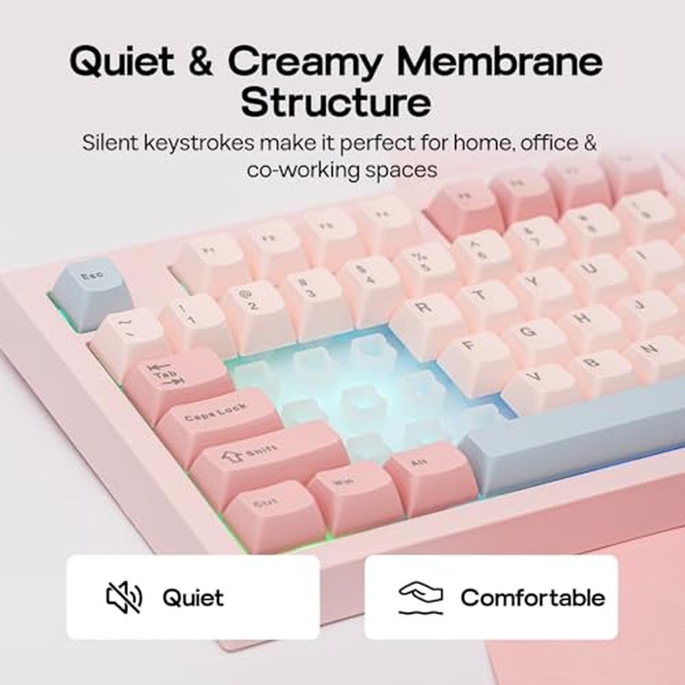 Keyboard Pink: EPOMAKER Aula S102 PRO Membrane Gaming – In Use