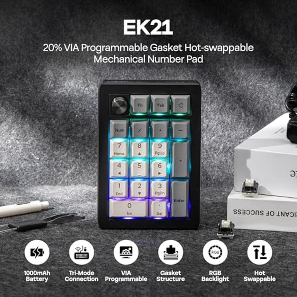 EPOMAKER EK21 VIA Gasket Number Pad – Side View