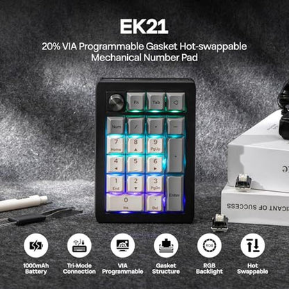 EPOMAKER EK21 VIA Gasket Number Pad – Side View