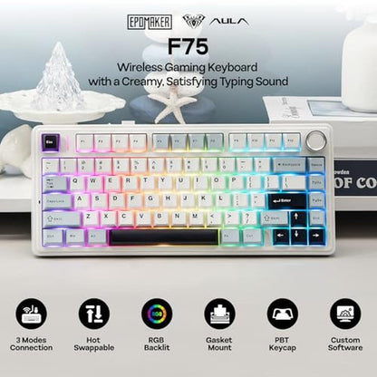 Keyboard Epomaker: Epomaker X Aula F75 Gasket Mechanical – Side View