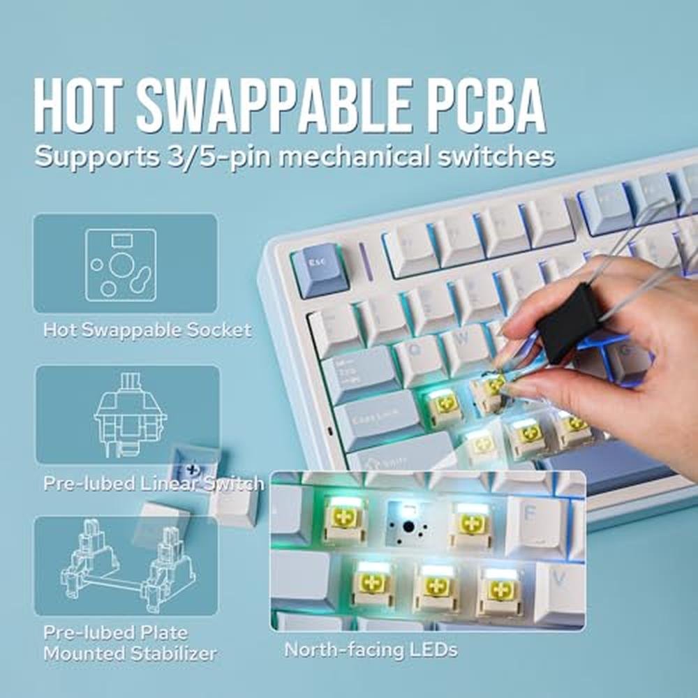 Keyboard Epomaker: Epomaker X Aula F75 Gasket Mechanical – In Use