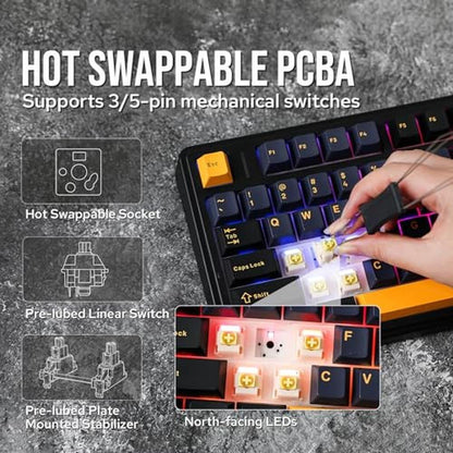 Keyboard Black: Epomaker X Aula F75 Gasket Mechanical – In Use