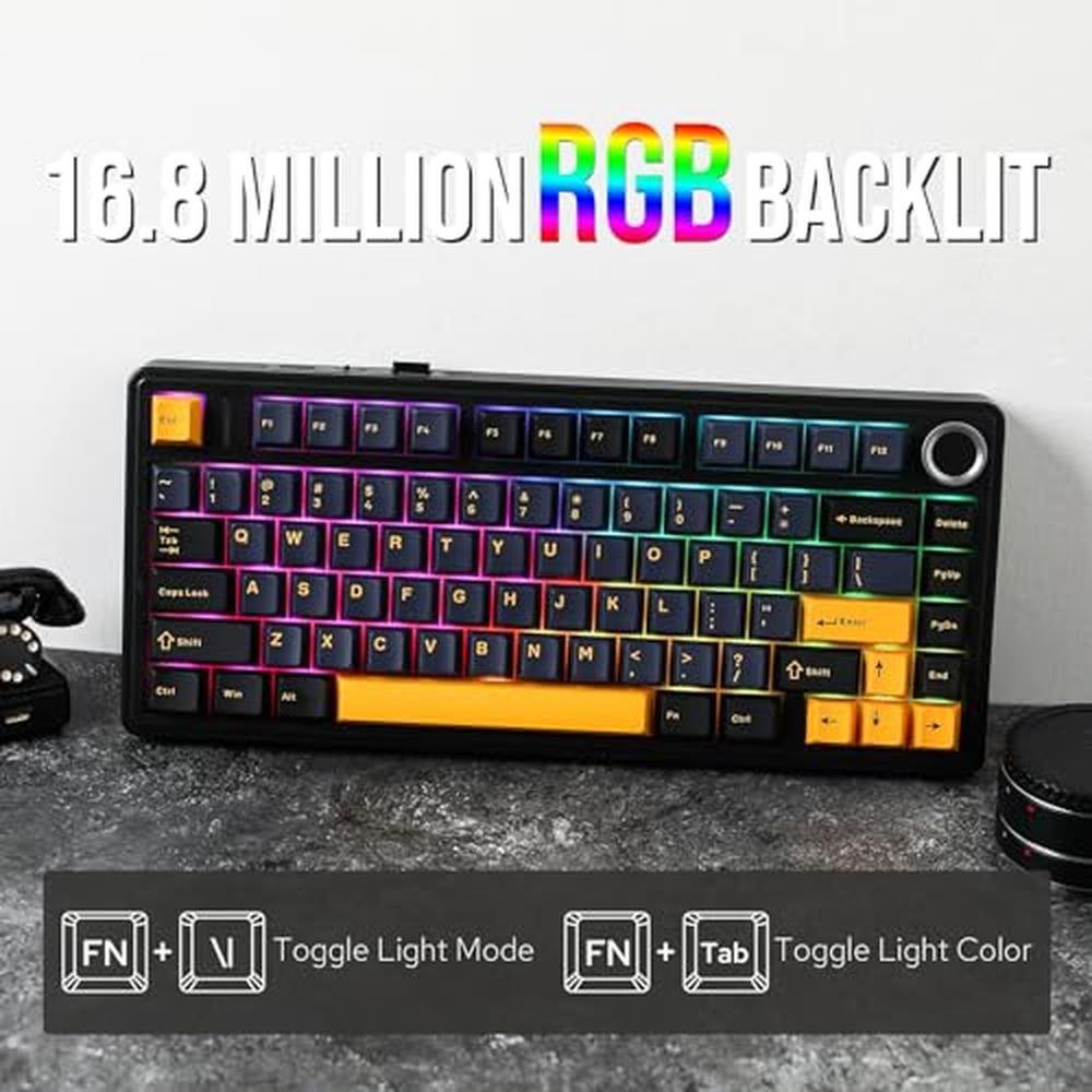 Keyboard Black: Epomaker X Aula F75 Gasket Mechanical – Packaging