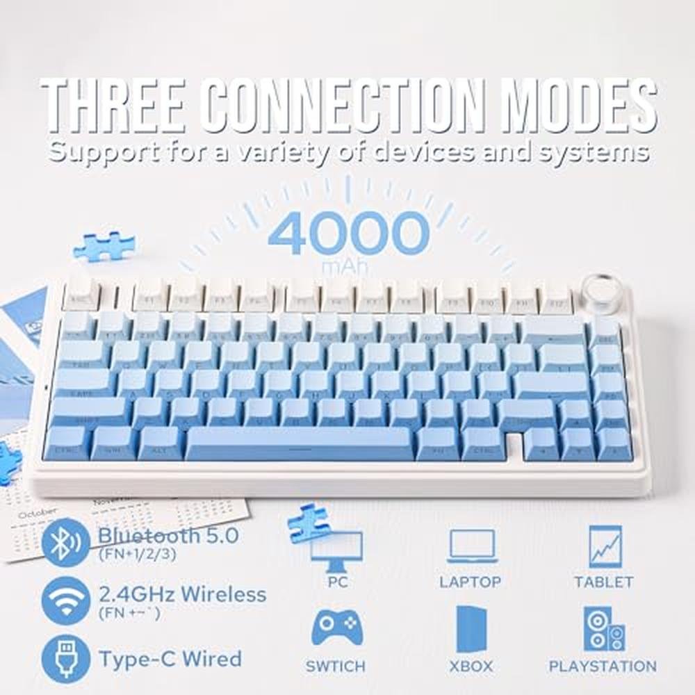 Keyboard Epomaker: Epomaker X Aula F75 Gasket Mechanical – Close-up Detail