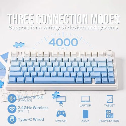 Keyboard Epomaker: Epomaker X Aula F75 Gasket Mechanical – Close-up Detail